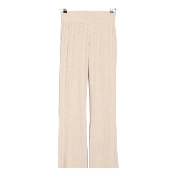 Zella Lotus Lounge Flare Leg Pants Beige Oatmeal Heather Sz XL - Picture 14 of 15